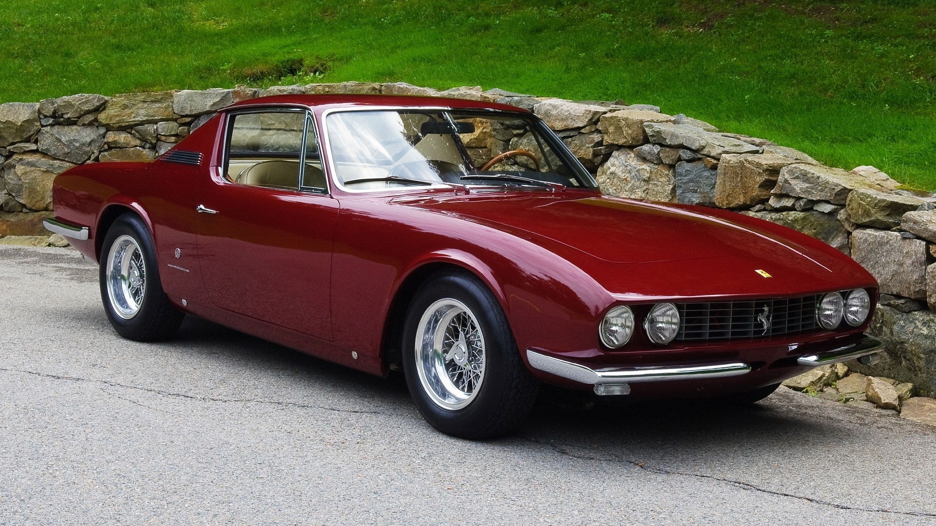 classic red ferrari coupe