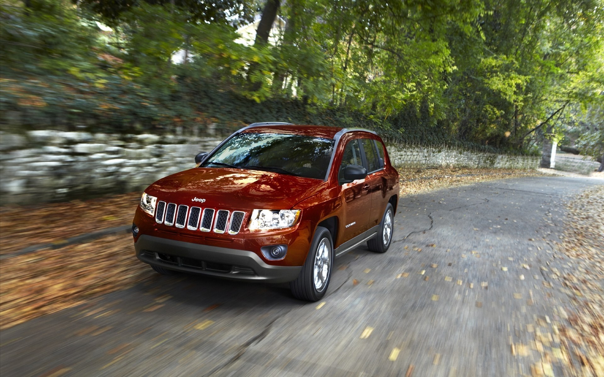 vehicles jeep tree grey road