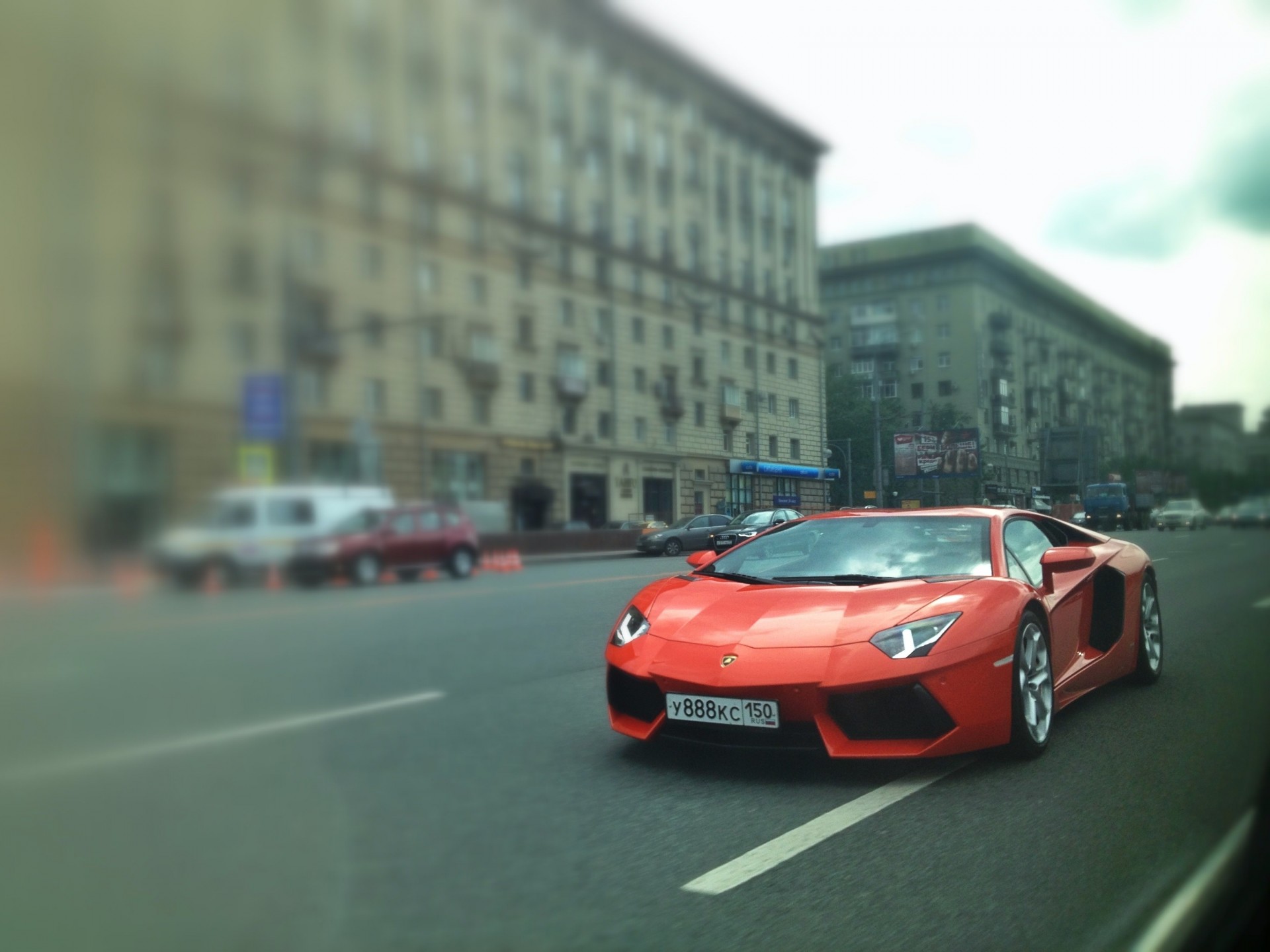 v12 samochód lamborghini aventador moskwa