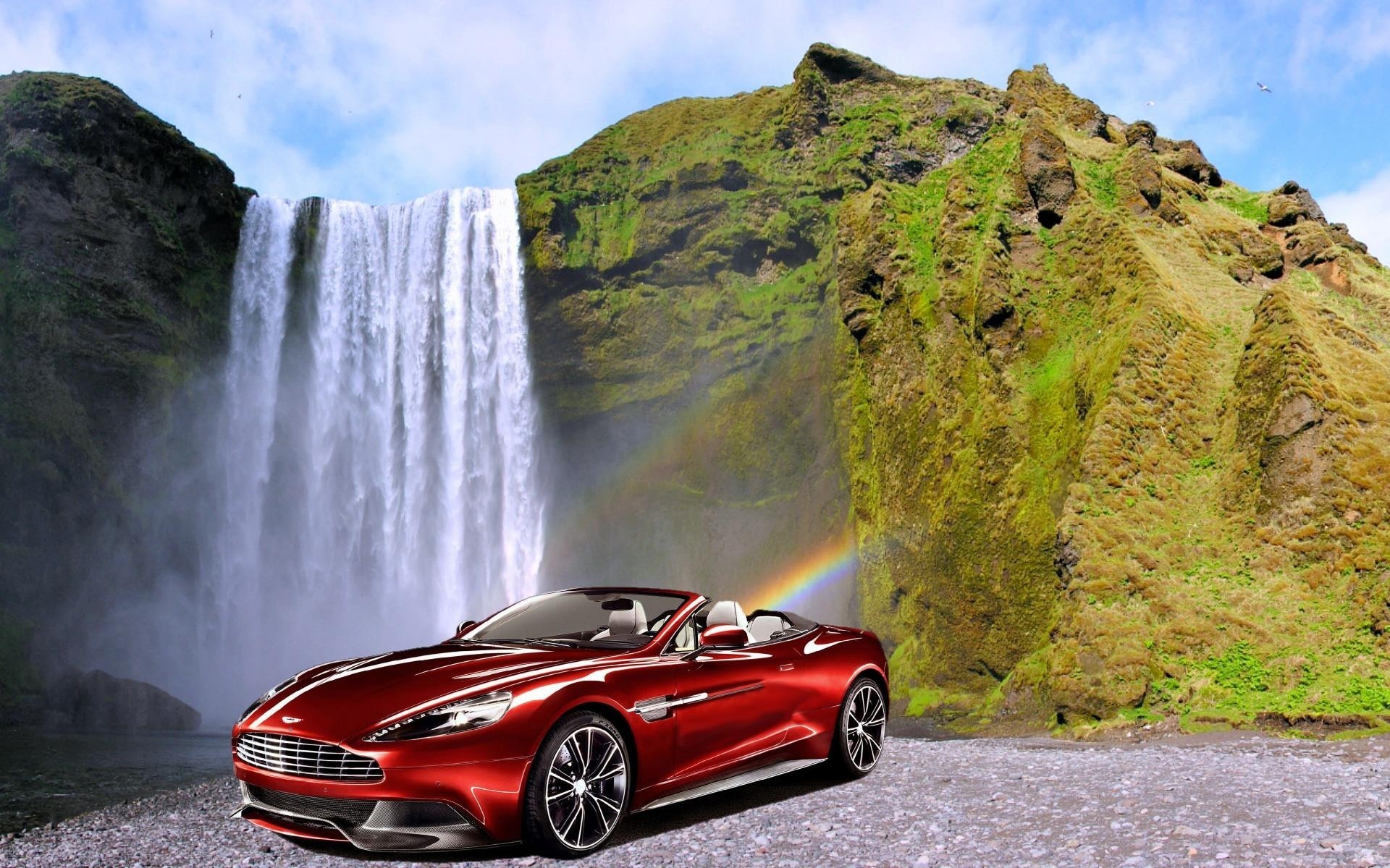 islanda aston martin cascate automobili