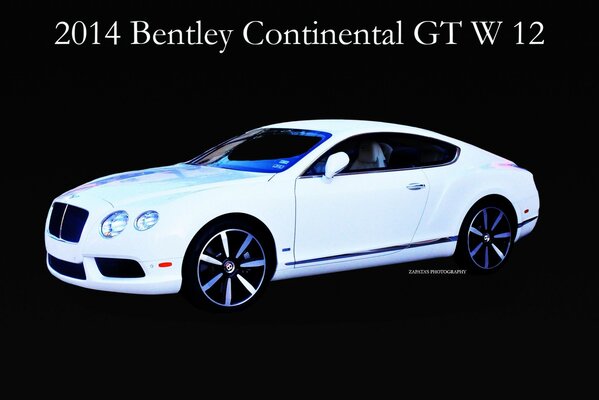 White Bently Continental GT W 12