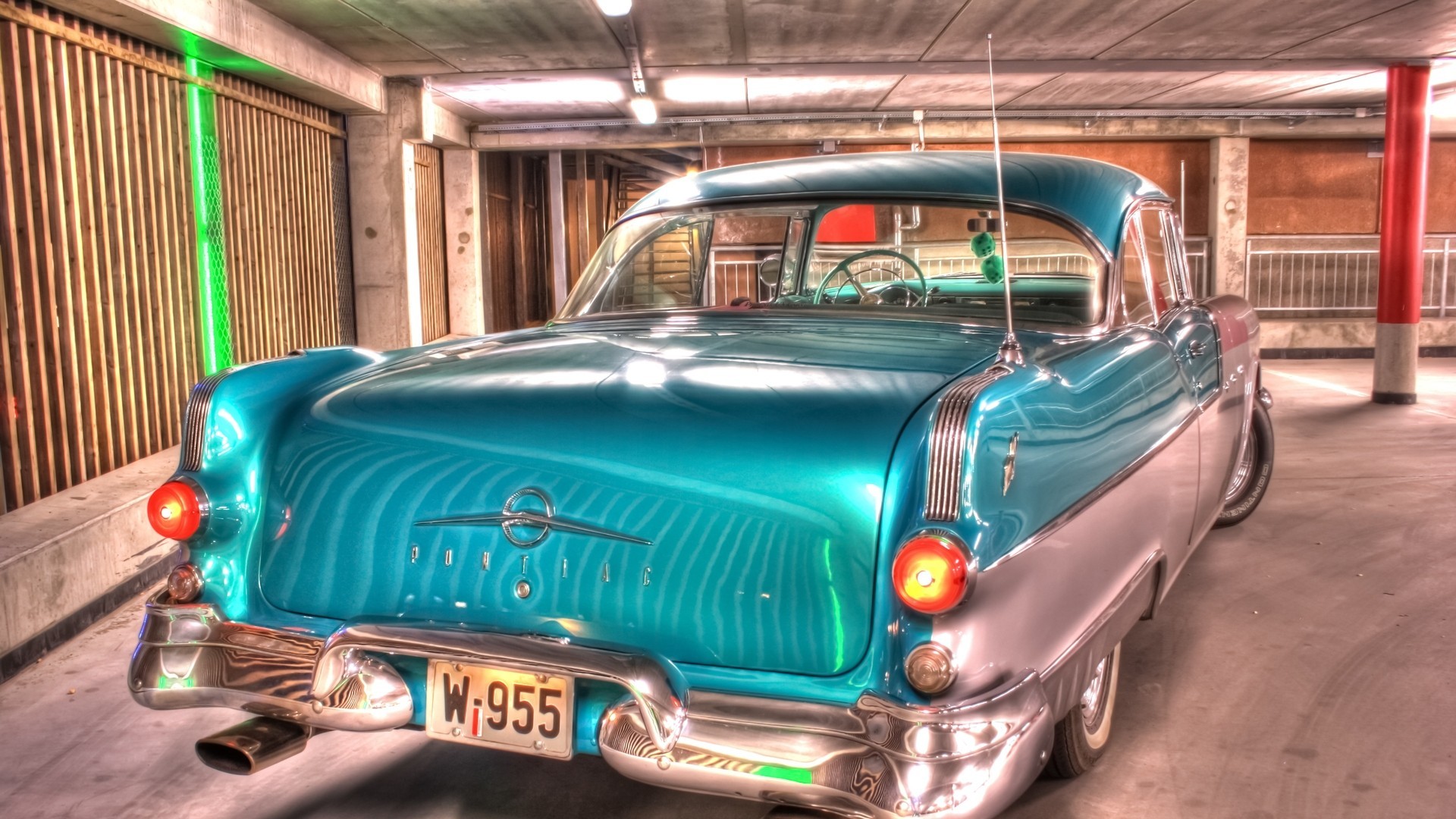 vehicles parking garage vintage