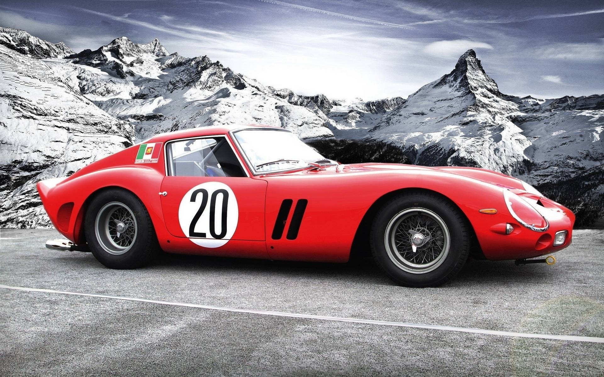 горы автомобиль весело ferrari 250 gto