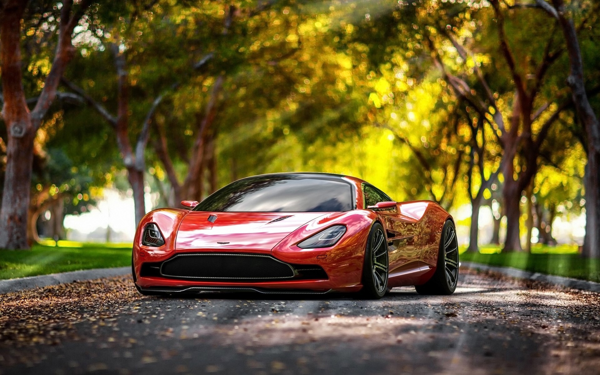 coche aston rojo martin