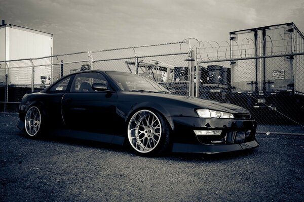 Retro photo of Nissan Silvia car