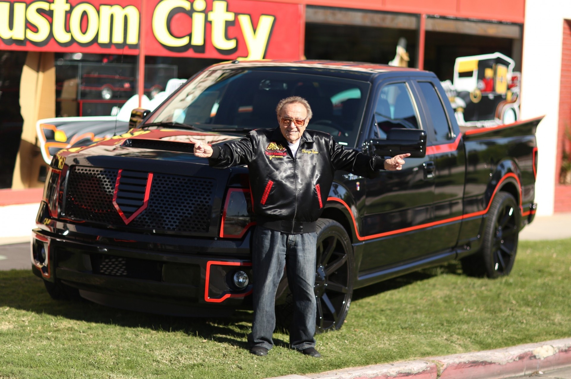 truck ford black batman