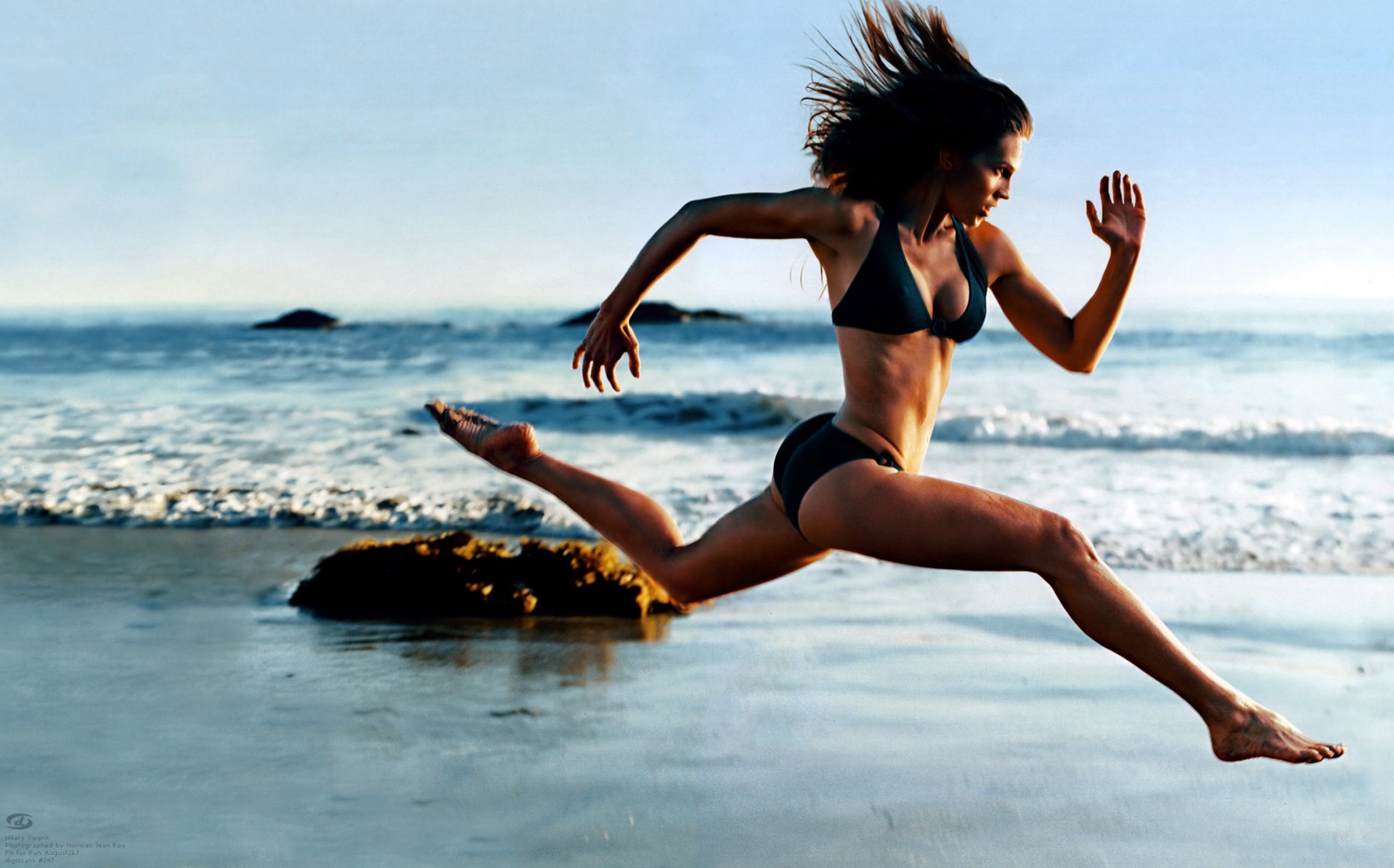 hilary swank sea running fitne