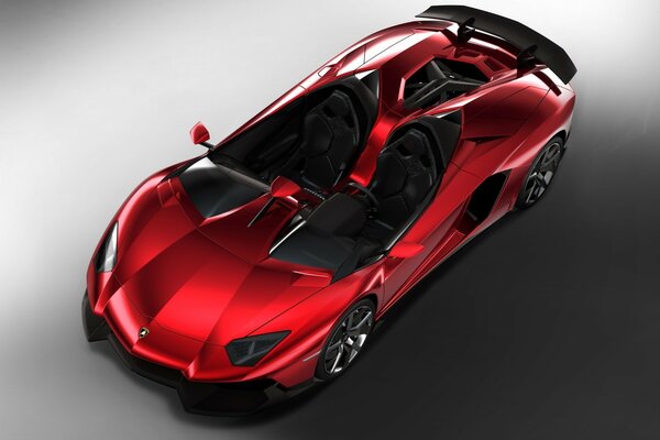 Red Lamborghini Aventador Convertible