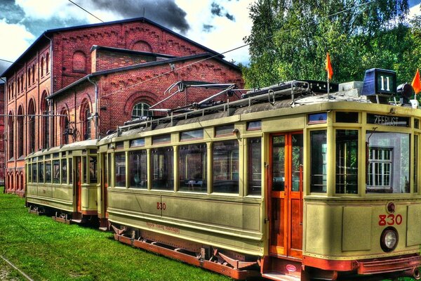 An old tram of the early twentieth century