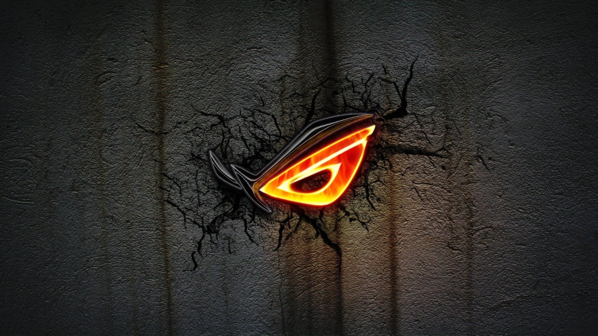 asus rog crack fondo de pantalla oscuro negro logotipo