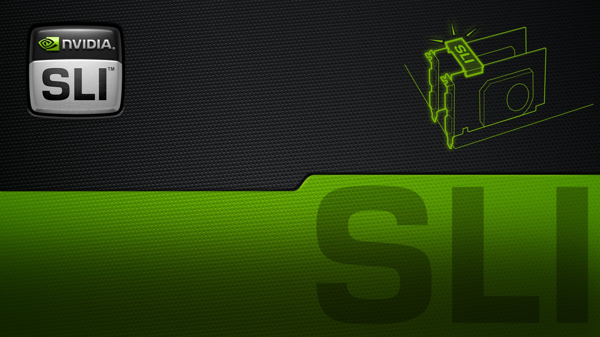 nvidia sli vert noir logo