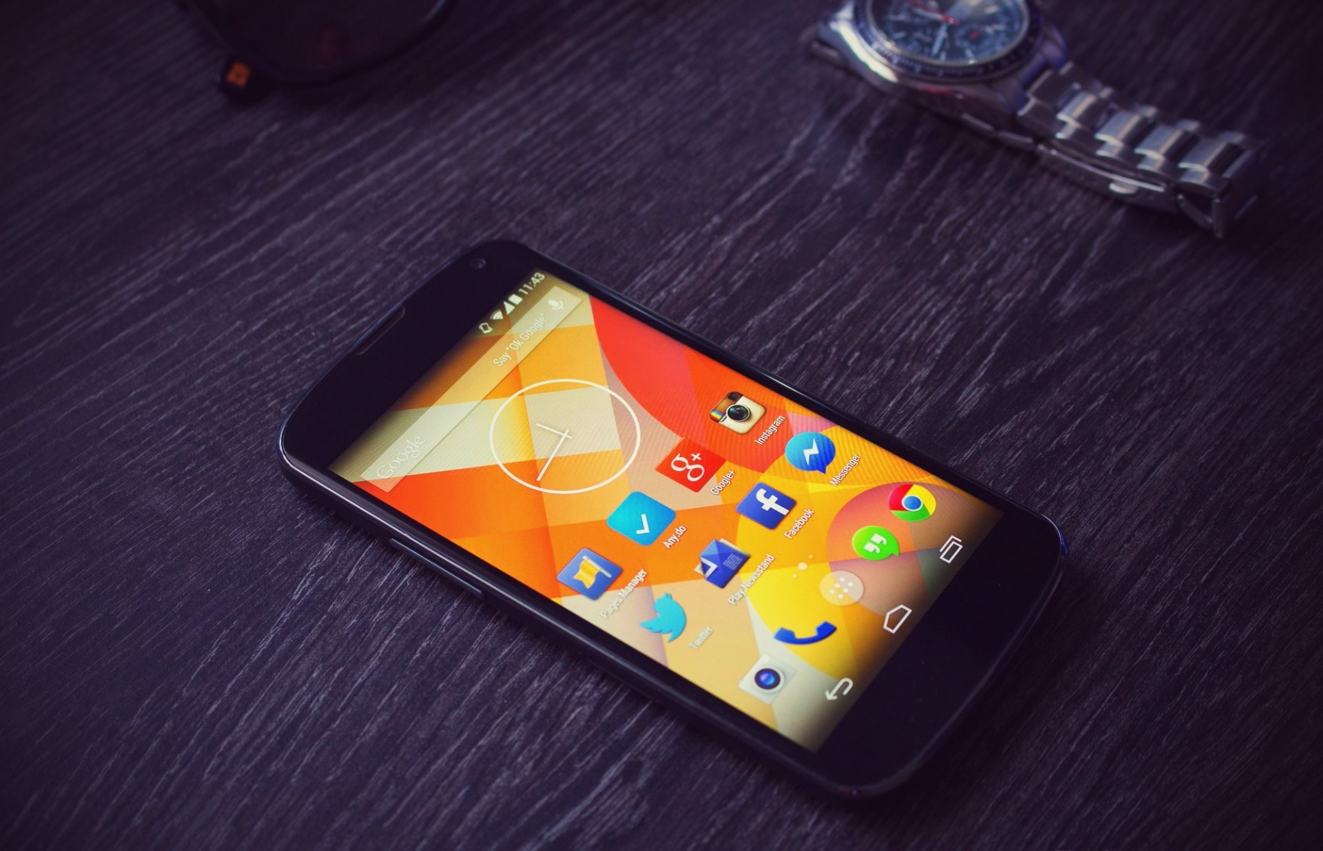 google nexus 4 smartfon android zegarek