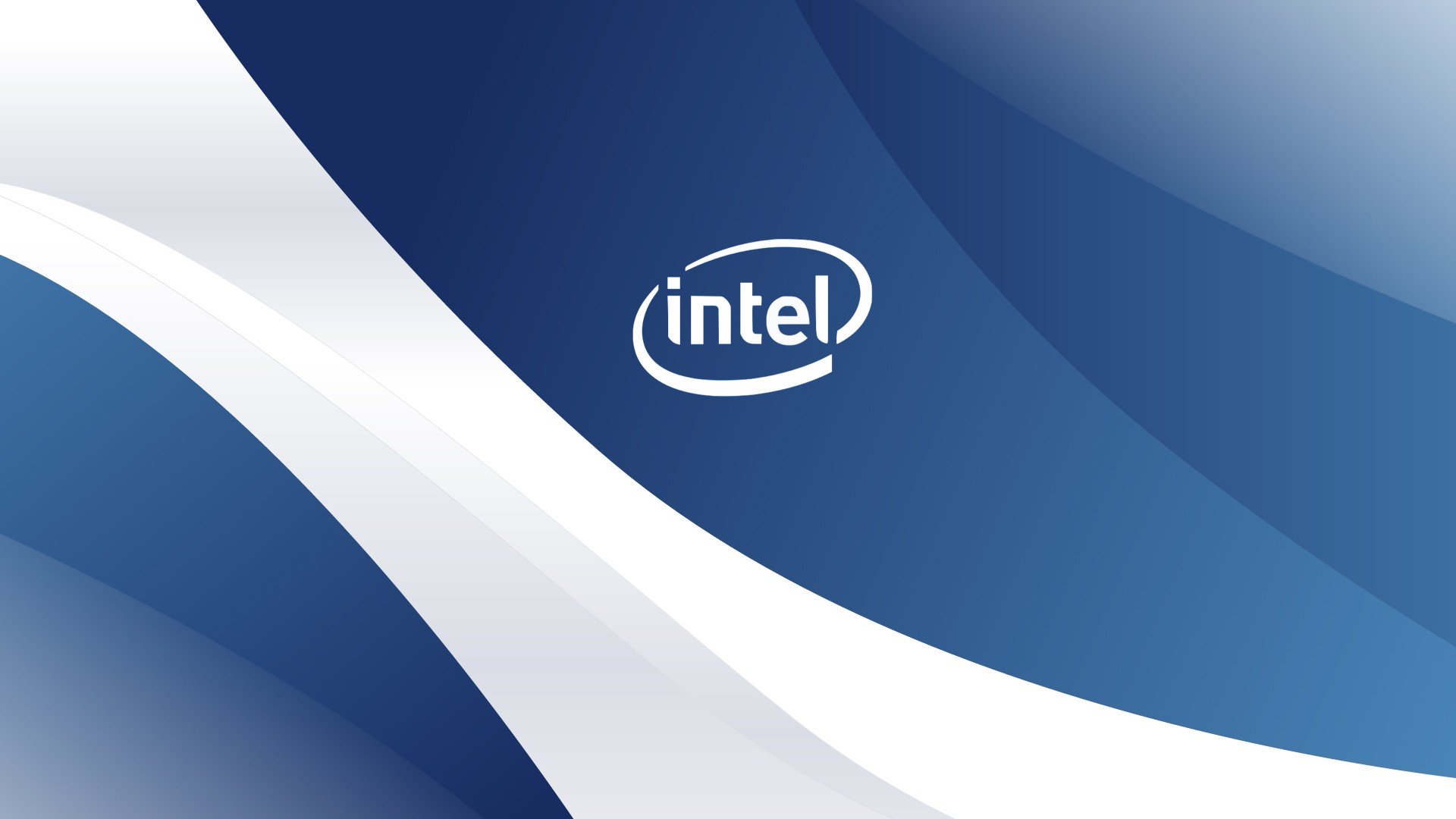 intel processor blue white logo intel wave