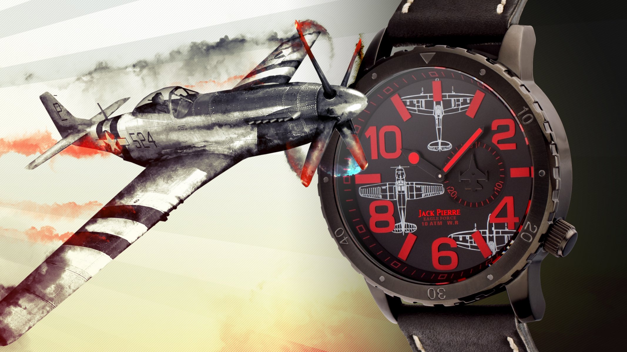 jack pierre horloge rouge avion