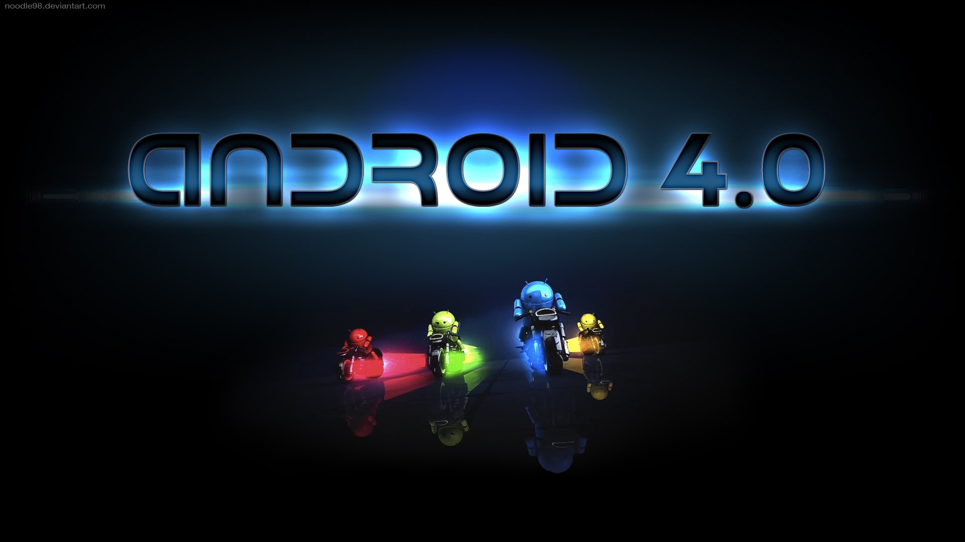 android 4.0 android red green blue yellow