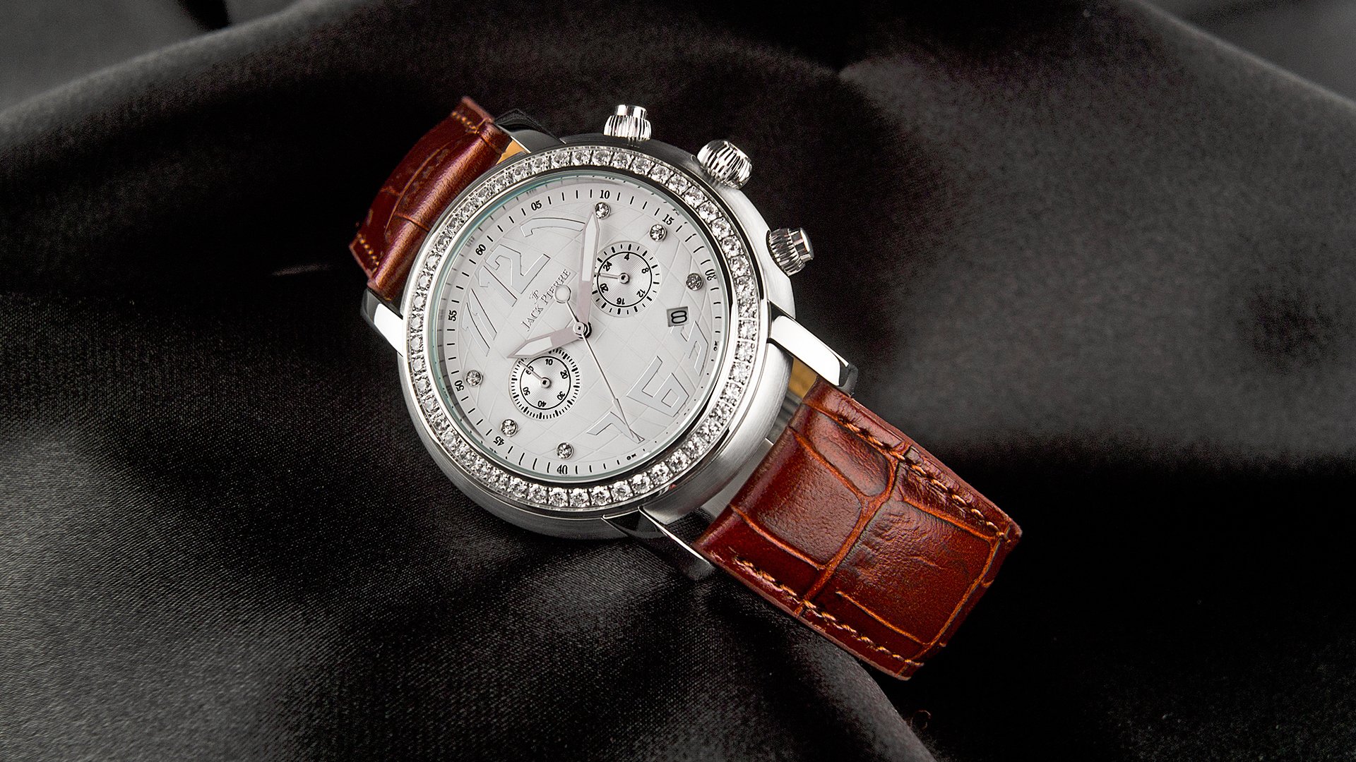 jack pierre relojes cuero y diamantes