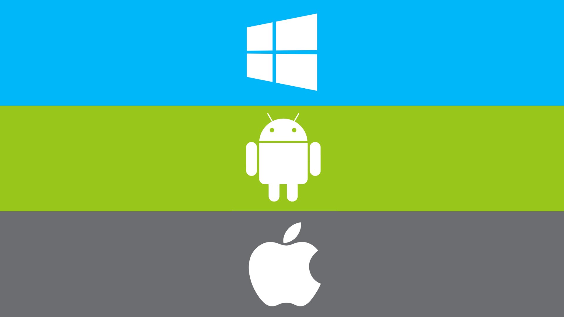 windows pomme android ordinateur système d exploitation logo emblème gadget téléphone tablette bande