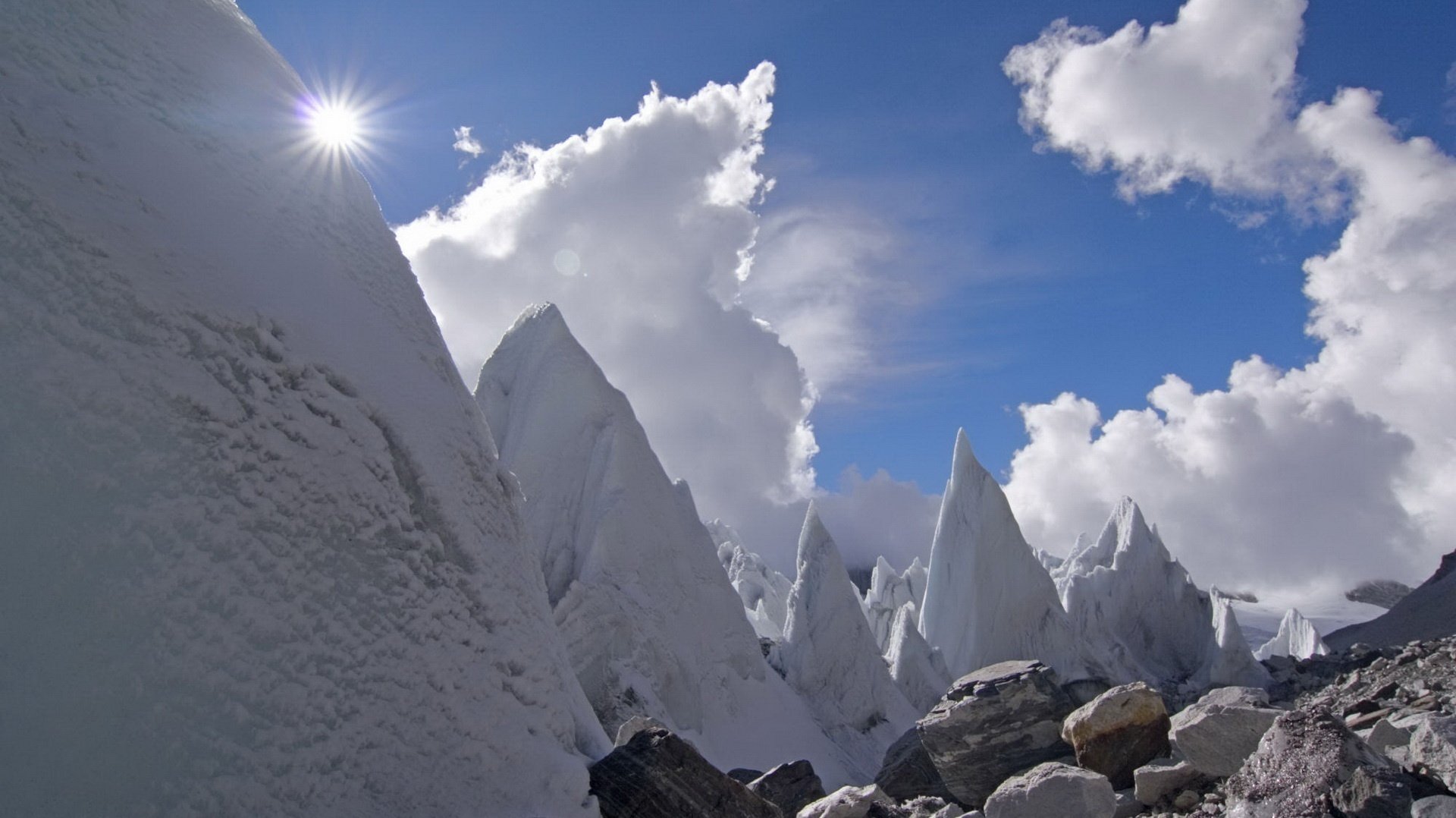 armée de glace arêtes vives pierres