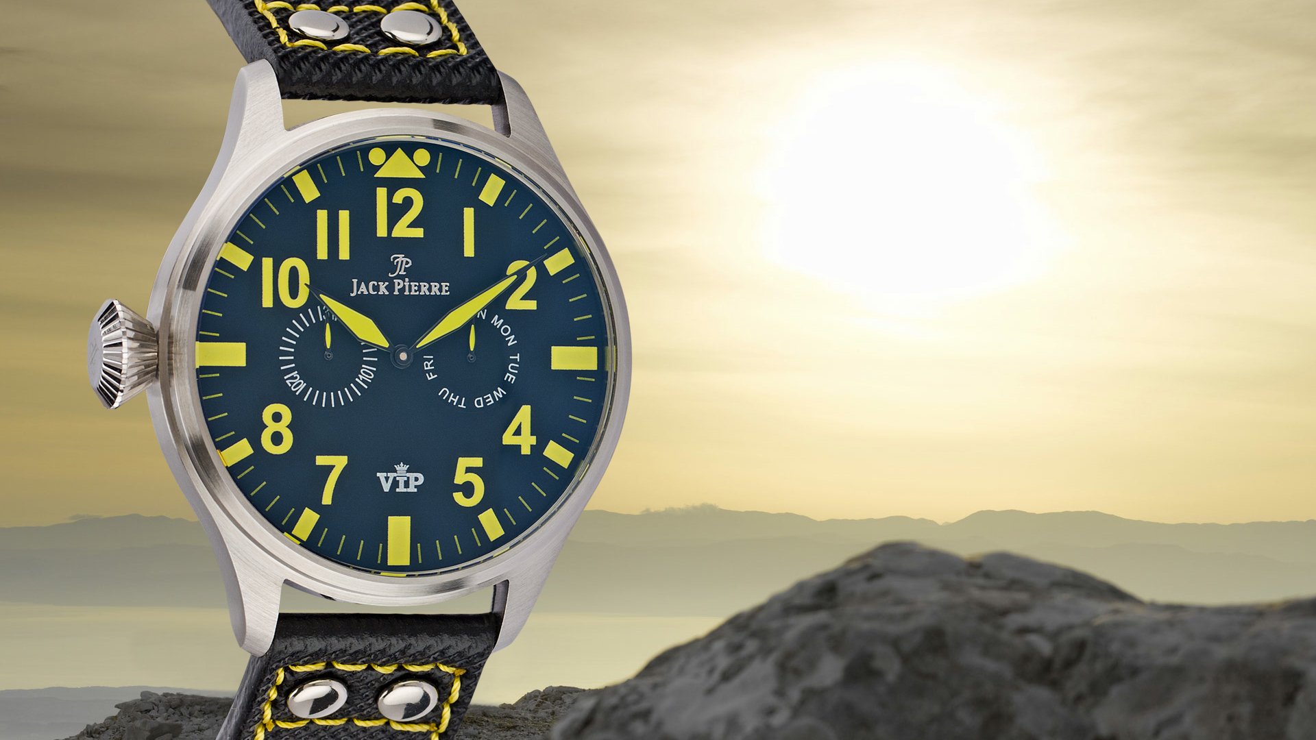 horloge jaune jack pierre