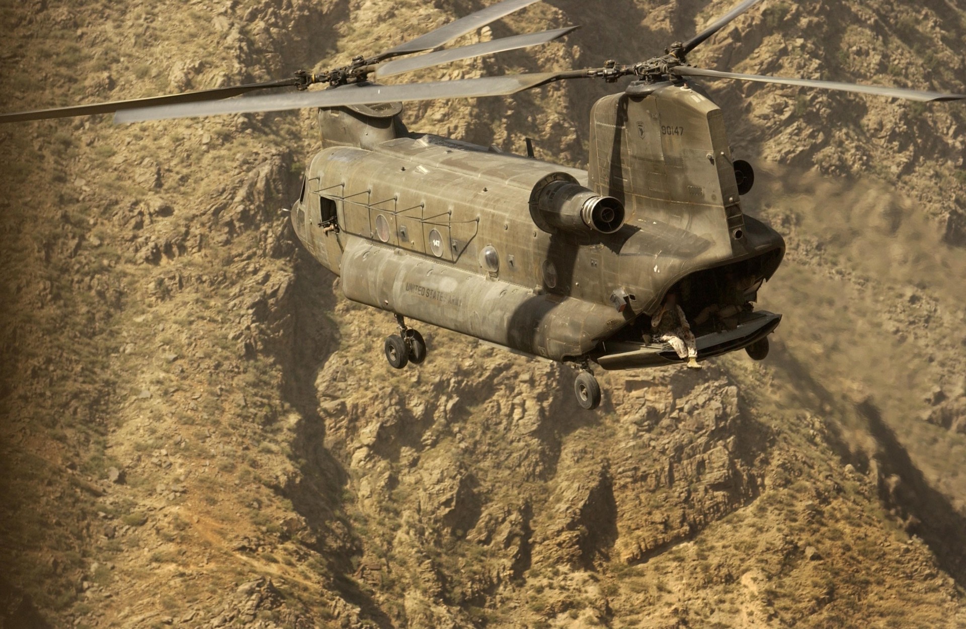 mountain plane grey helicopter