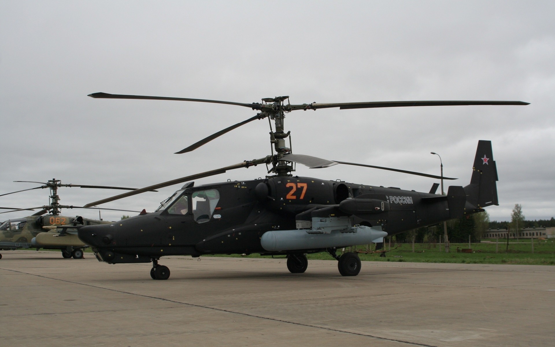 gris kamov ka-50 avion hélicoptère