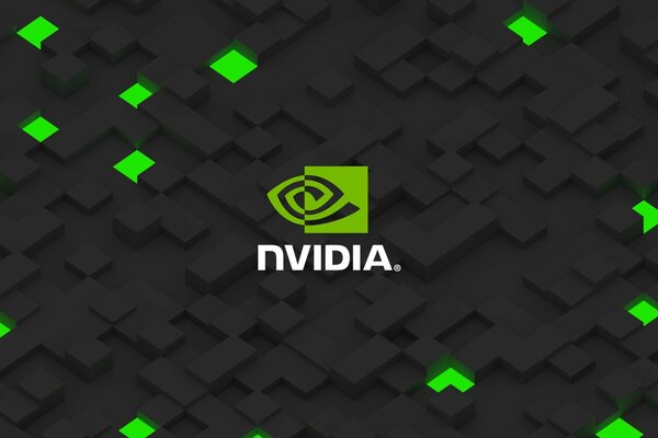 Logo firmy nvidia. Abstrakcyjne tło