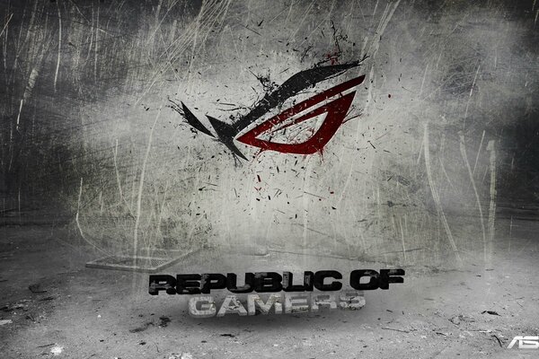 The logo of the Republic of Gamers in English