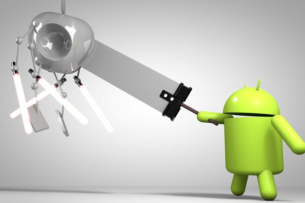 Android-Symbol auf hellem Hintergrund