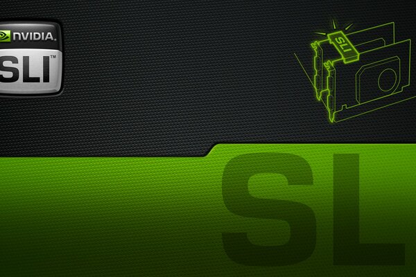 Nvidia sli verde logotipo negro