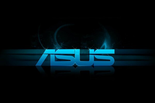 Logotipo de Asus en neón sobre fondo negro