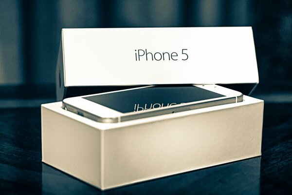 Foto del iPhone 5 en una Caja blanca