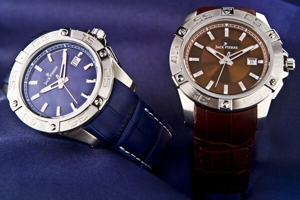 Jack Pierre watch. In blue and brown versions