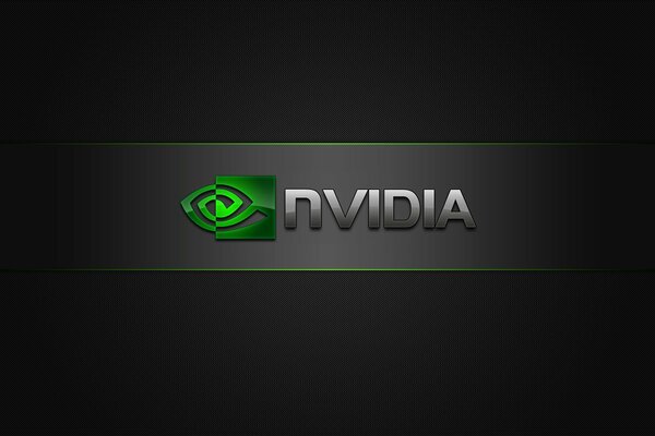 Logo di Nvidia su sfondo nero