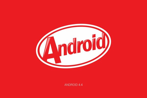 Logo du système d exploitation Android 4. 4 couleurs rouges