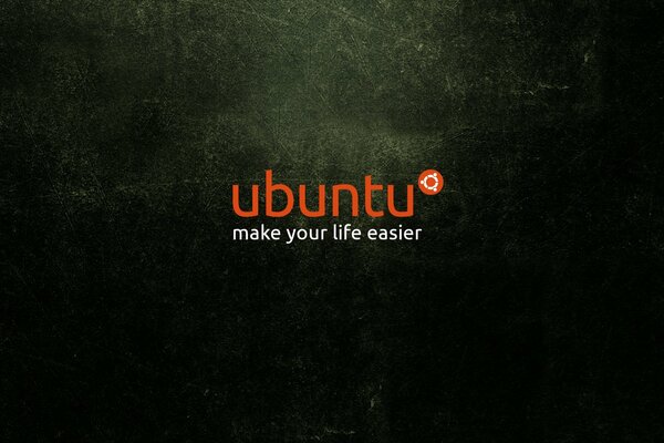 Logotipo del sistema operativo Linux ubuntu sobre fondo negro