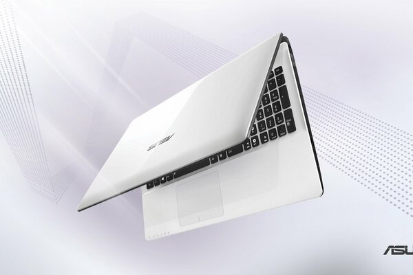 Asus laptop white on white background