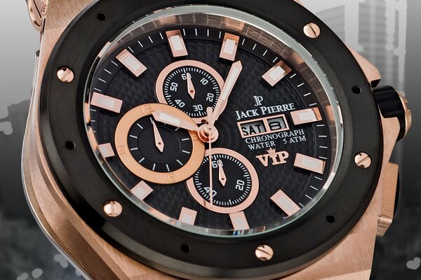 Waterproof Jack Pierre Hand Watch Rose Gold