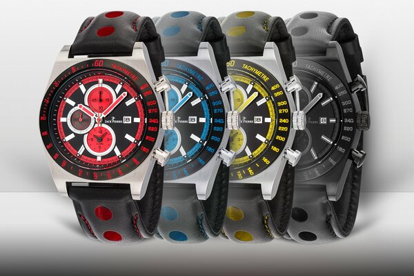 Orologio Jack Pierre in rosso, blu, giallo e nero