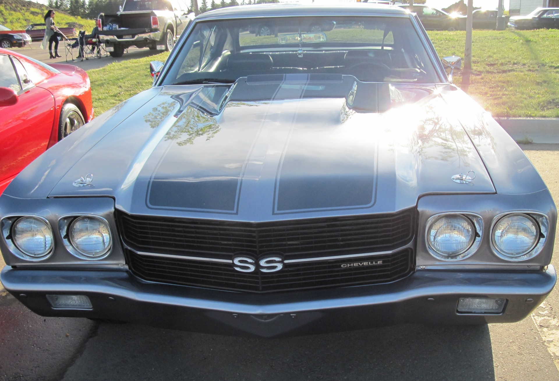 grey photo corvette silver light