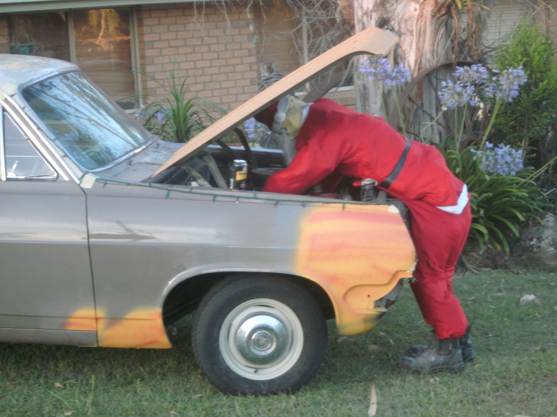 holden fotografía santa navidad coche