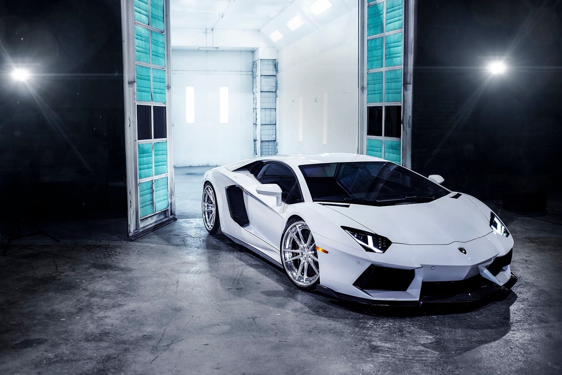 blanc lamborghini aventador