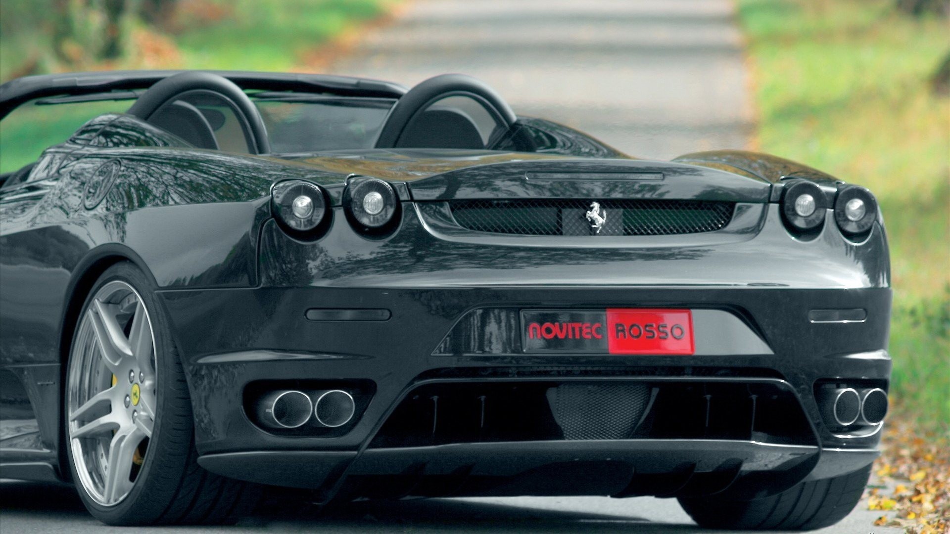 ferrari vehicles f430 grey close up spider