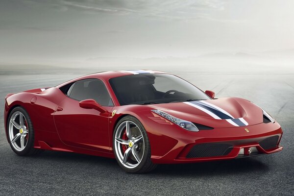 Coche legendario. Rojo ferrari 458