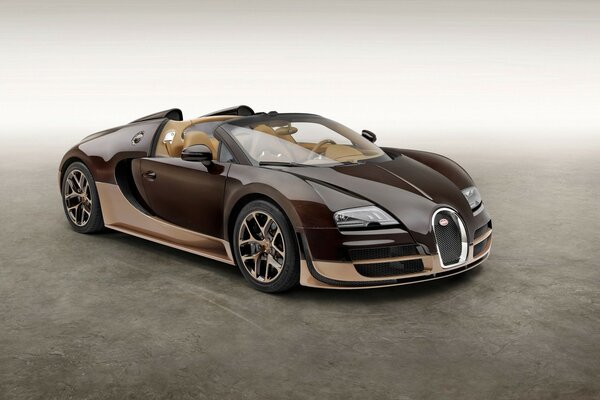 Brown bugatti with inserts of coffee with milk