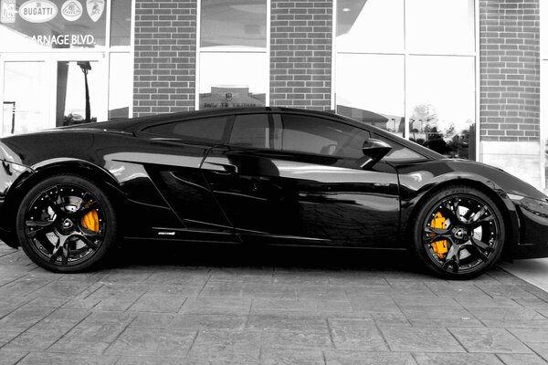 Black lamborghini Sports Racing Car