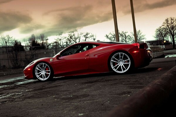 Red ferrari 458 Racing Car