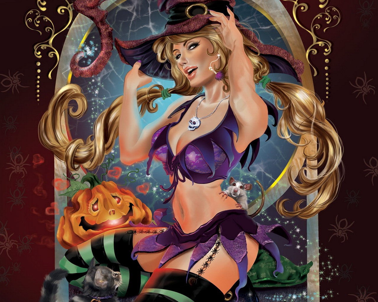 chica halloween fantasía