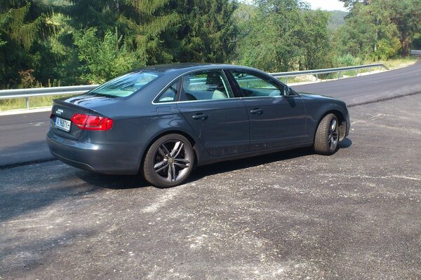 Audi azul. Parada bajo demanda