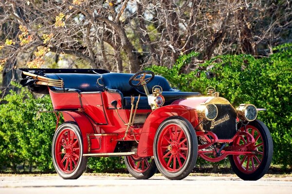 Vintage car red convertible