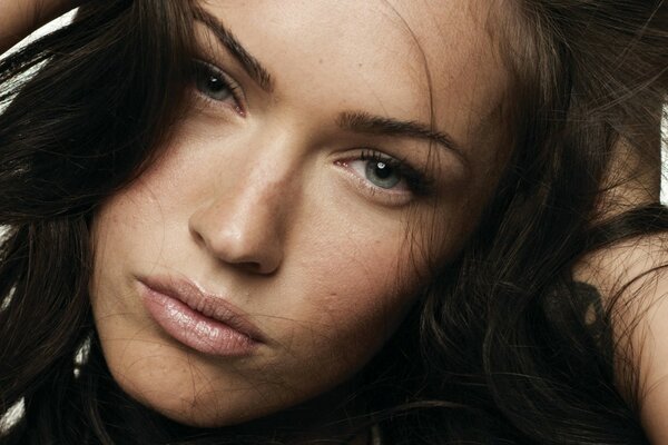 Visage de Megan Fox close-up